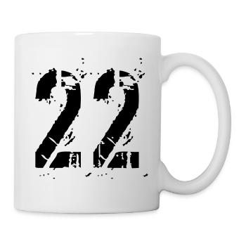 22 Nummer 22 Jahre - Tasse - Weiß - Rechts