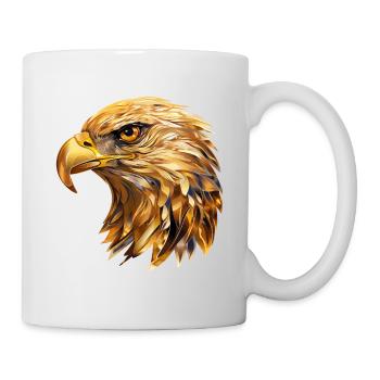 Eagle Head Gold Bird of Prey Bird Animal Nature - Mug - white - Right