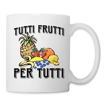 Tutti frutti per tutti - tous les fruits pour tous - Mug blanc - blanc - Droite