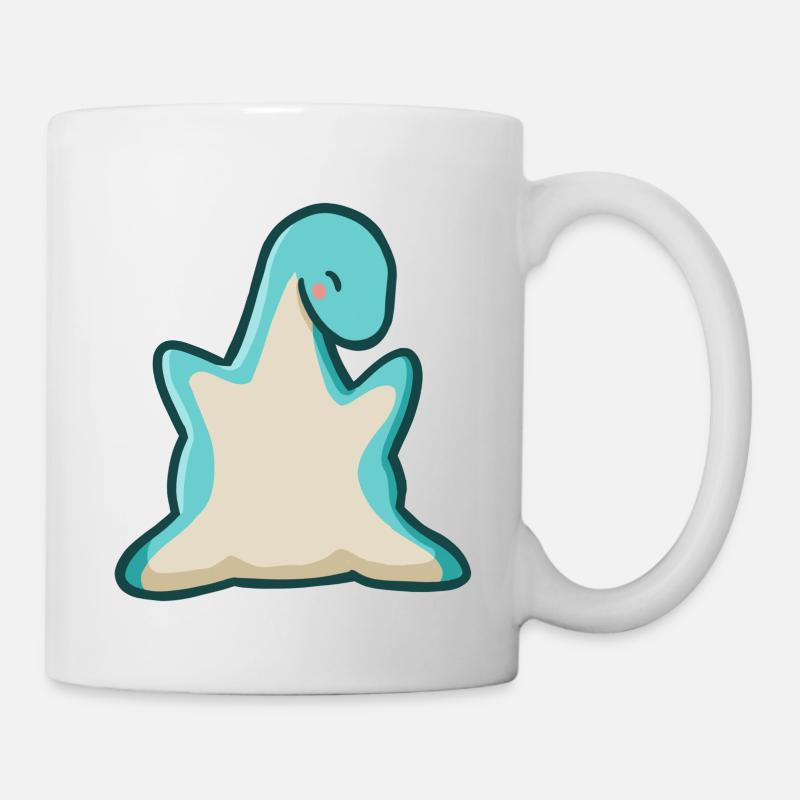 hugadino Dino Umarmung, süßer Dinosaurier - Tasse - Weiß