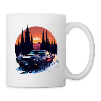 Voiture de sport classique - Mug blanc - blanc - Droite
