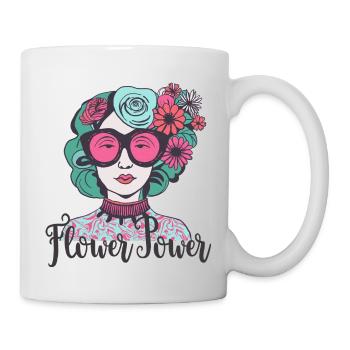 Flower Power Lady_Klein - Mug - white - Right