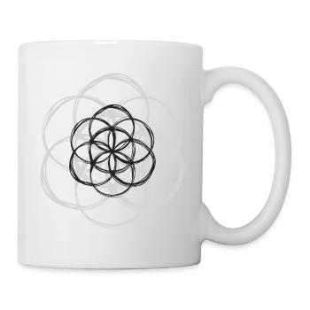 Fleur de vie - Mug blanc - blanc - Droite