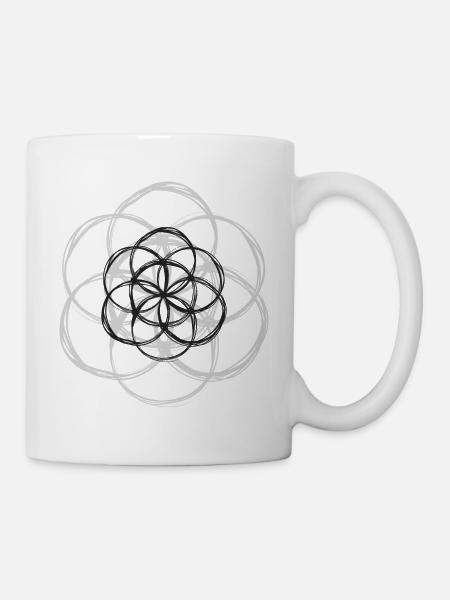 Blume des Lebens - Tasse - Weiß