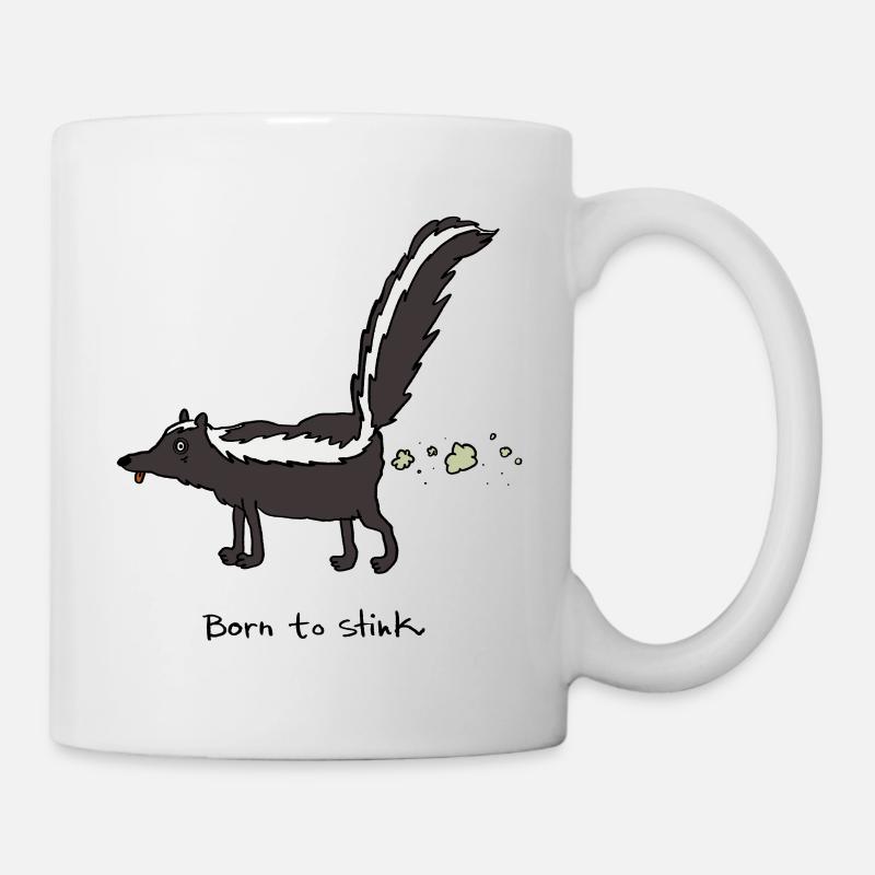 born to stink - Tasse - Weiß