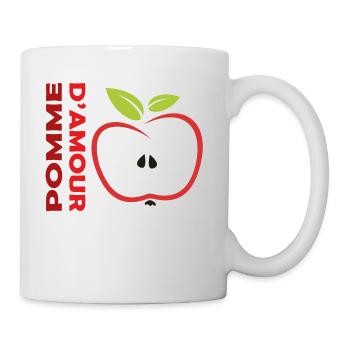 Pomme d'amour - Mug blanc - blanc - Droite
