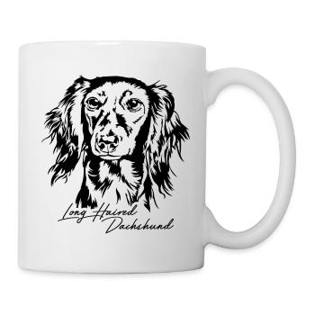 Long Haired Dachshund Portrait Dogs Dog Wilsigns - Mug - white - Right