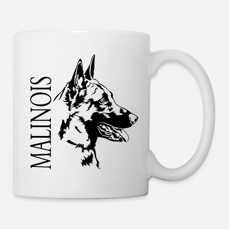 Malinois Portrait Hund Hunde Wilsigns - Tasse - Weiß