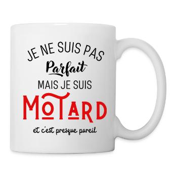 Pas parfait mais motard - Mug blanc - blanc - Droite