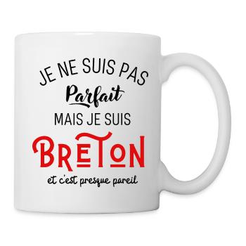 Pas parfait mais breton et c’est presque pareil - Mug blanc - blanc - Droite