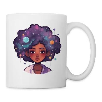 Galaxy Afro Girl - Mug - white - Right