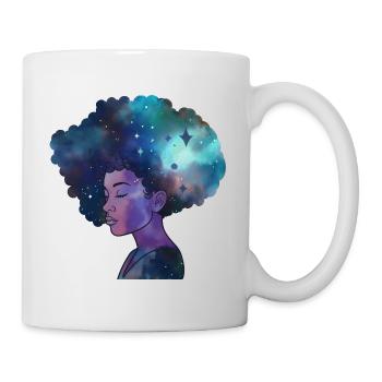 Star Galaxy Afro Woman - Mug - white - Right