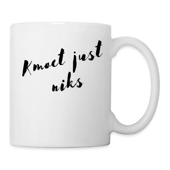 Kmoet just niks, chemises en dialecte anversois - Mug blanc - blanc - Droite