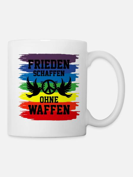 Frieden schaffen - Tasse - Weiß