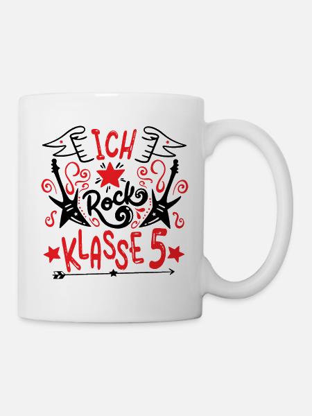 Ich rock Klasse 5 - weiterführende Schule - Tasse - Weiß