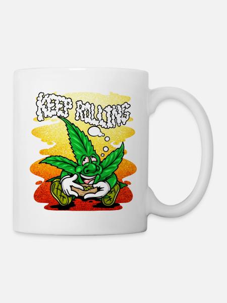 KEEP ROLLING - Tasse - Weiß