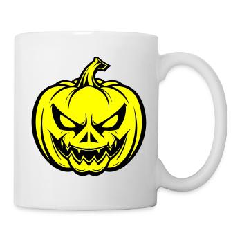 Halloween Pumpkin Face Creepy - Mug - white - Right