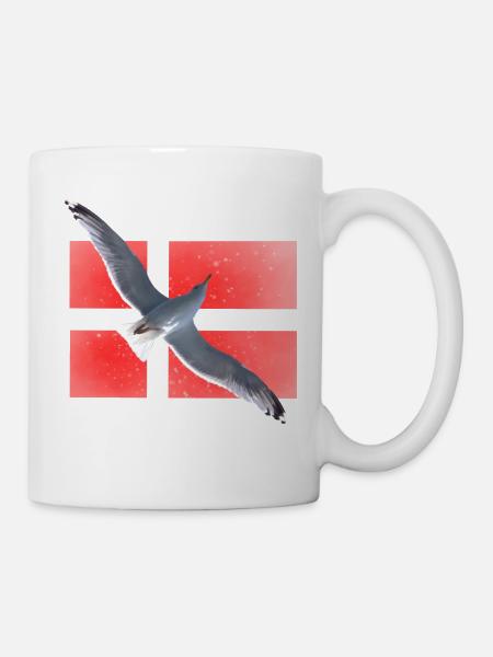 Dänemark Möwe Danmark - Tasse - Weiß