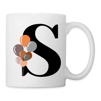 Brief s Geburtstagsballon - Tasse - Weiß - Rechts