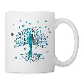 Arbre de Vie,Arbre de Vie,Peinture,Mosaïque - Mug blanc - blanc - Droite