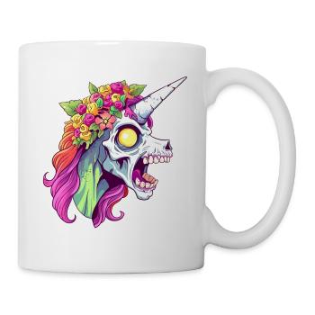 Zombicorn Zombie Unicorn Halloween - Tasse - Weiß - Rechts