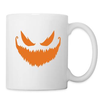 Jack O Lantern Scary Carved Pumpkin Face Halloween - Mug - white - Right