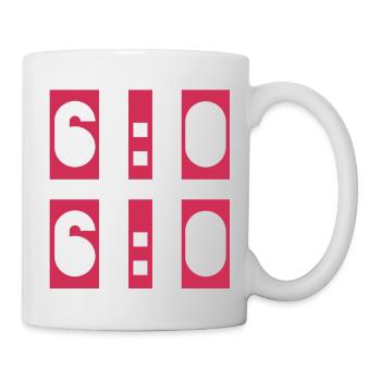 Tennis, Score, 6-0 6-0 - Mug blanc - blanc - Droite