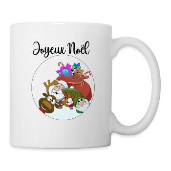Père Noël, renne et gnôme - Mug blanc - blanc - Droite