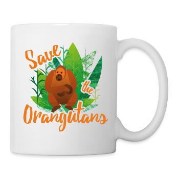 Save the Orangutans - Tasse - Weiß - Rechts