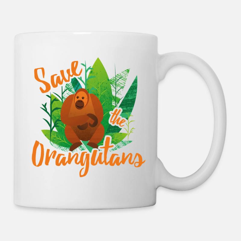Save the Orangutans - Tasse - Weiß