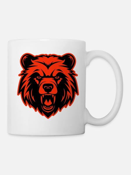 Bär Kopf - Tasse - Weiß