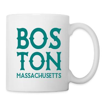 Boston - Massachusetts - United States of America - Tasse - Weiß - Rechts