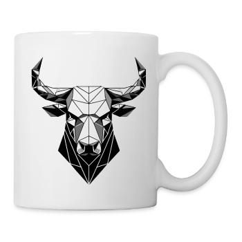 Cow Bull Illustration Cow Head Gift Idea - Mug - white - Right