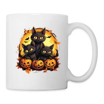 Halloween Cats Pumpkin Costume Spooky Horror - Mug - white - Right