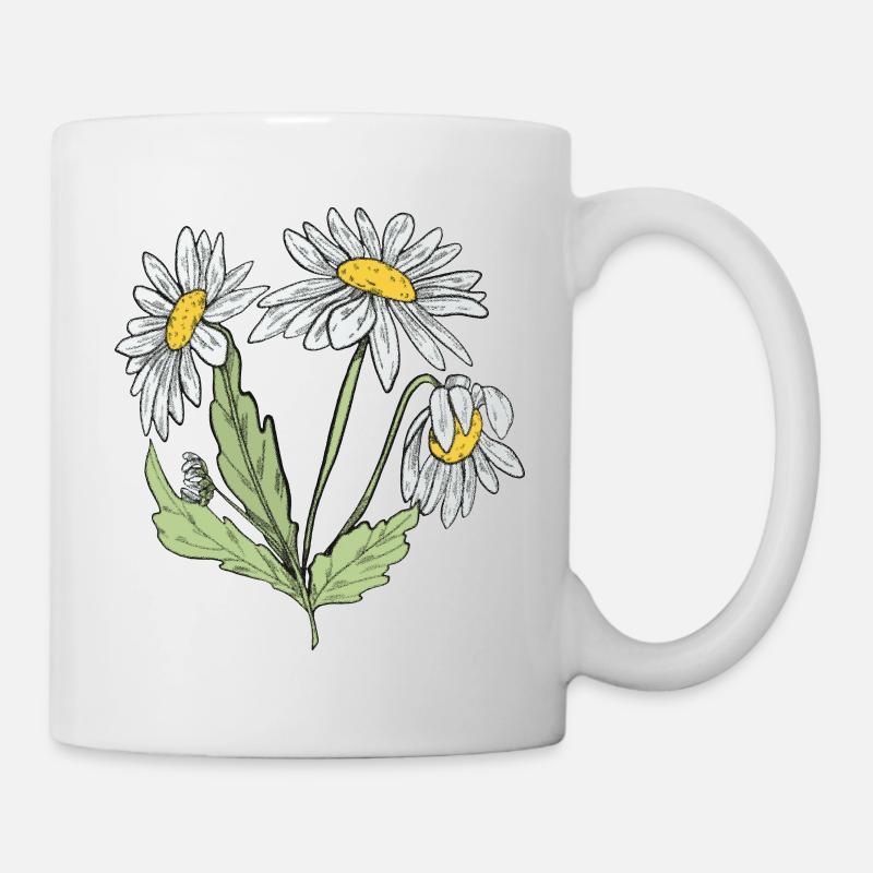 Cottagecore flower moon daisy - Mug - white