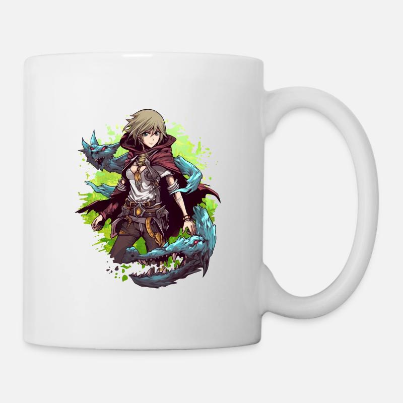 Fantasy RPG Game Anime Character - Chemise Anime - Mug blanc - blanc
