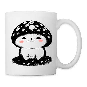 mushroom cat - Tasse - Weiß - Rechts