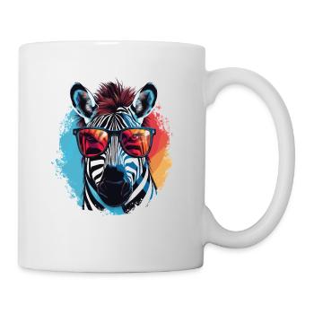 zebra sunglasses - Tasse - Weiß - Rechts