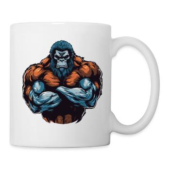 Gorille Muscles De Musculation - Mug blanc - blanc - Droite