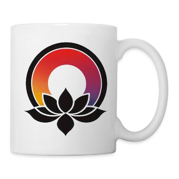 Zen-Mond-Lotus: Ein mystischer und schöner - Tasse - Weiß - Rechts