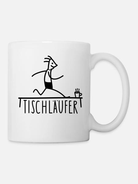 Läufer Tischläufer läuft - Tasse - Weiß
