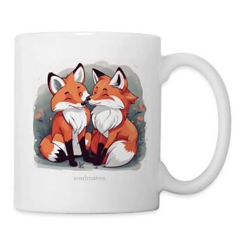 Füchse "Soulmates" seelenverwandt - Tasse - Weiß - Rechts