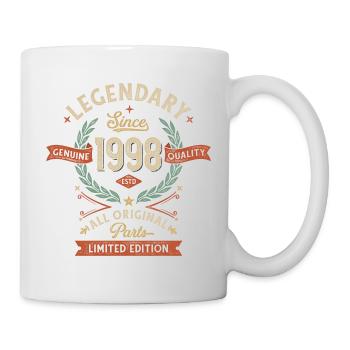 Légendaire depuis 1998, toutes les pièces d’origine - Mug blanc - blanc - Droite