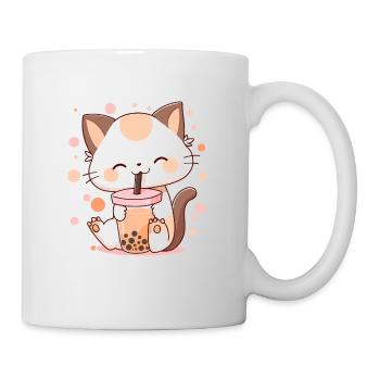 Thé à bulles Chat Neko boba - Mug blanc - blanc - Droite