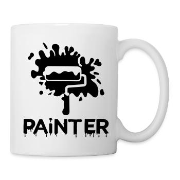 painting painter - Tasse - Weiß - Rechts