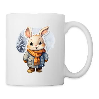 Lapin d’hiver - Mug blanc - blanc - Droite