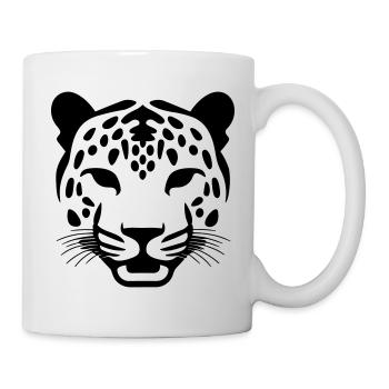 Leopard - Tasse - Weiß - Rechts