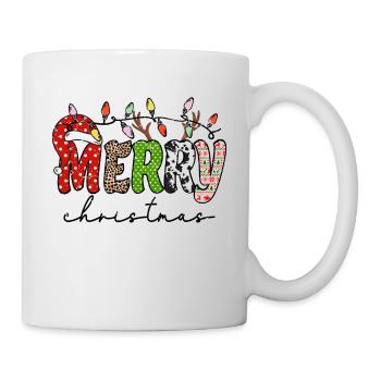 JOYEUX Noël, chapeau de père Noël - Mug blanc - blanc - Droite