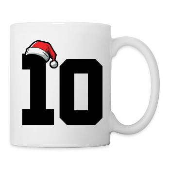 10 Numéro de Noël - Mug blanc - blanc - Droite