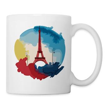 Aquarelle Tour Eiffel - Mug blanc - blanc - Droite